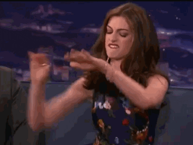 Anne Hathaway Moving Her Hand GIF