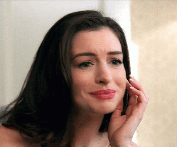 Anne Hathaway Pitifully Stared GIF
