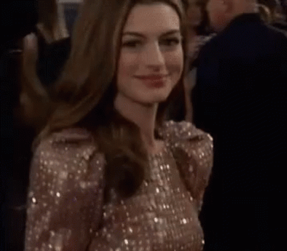 Anne Hathaway Waving GIF