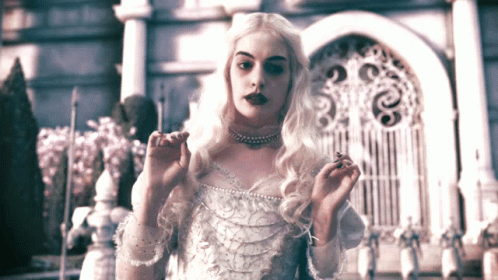 Anne Hathaway White Queen Alice GIF