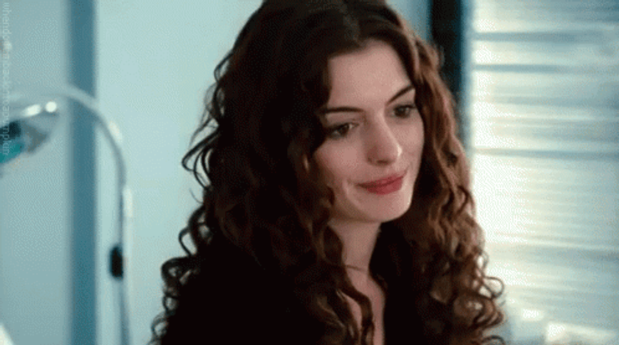 Anne Hathaway With Curly Hair GIF