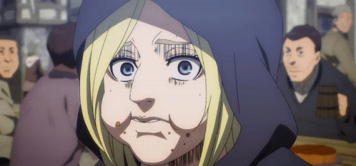 Annie Leonhart Chewing His Food GIF
