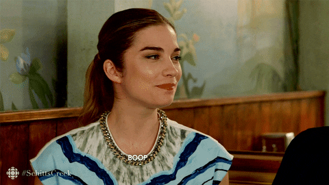 Annie Murphy Giving Nose Boop GIF
