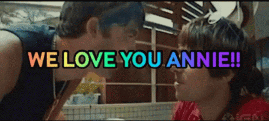 Annie We Love You Boys Kissing GIF