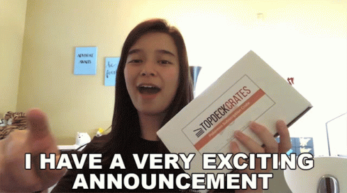 Announcement Cool Stuff Hannah Fawcett GIF