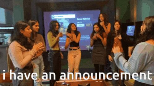 Announcement Girl Friends GIF