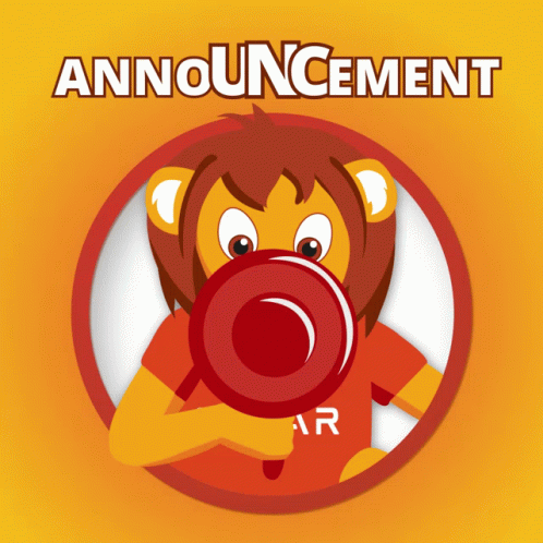 Announcement Solar Animated Lion GIF