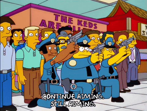 Announcing Large Marge Simpson Still Aiming GIF