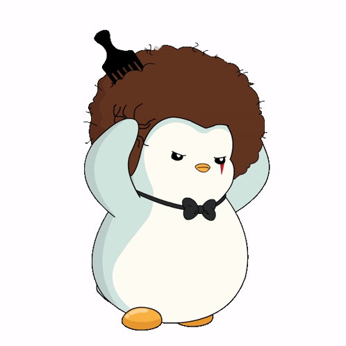 Annoyed Animated Penguin Pull Hair GIF