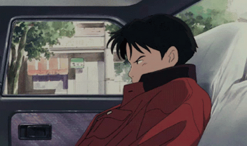 Annoyed Boy In Car Anime GIF