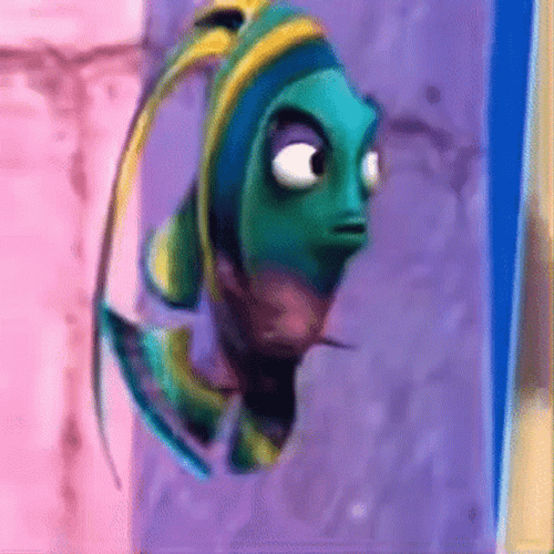 Annoyed Fish Staring Out GIF