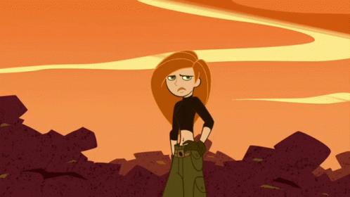 Annoyed Kim Possible At Ron Stoppable GIF