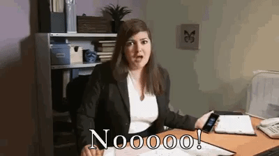 Annoyed Nooo Office Lady GIF
