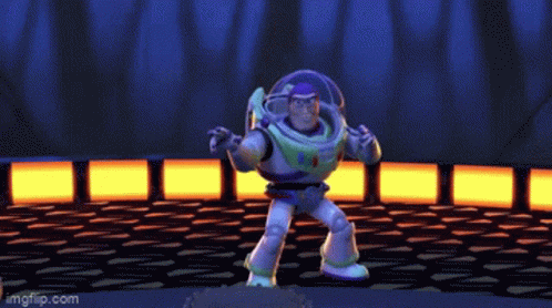 Annoying Buzz Lightyear Fighting Emperor Zurg GIF