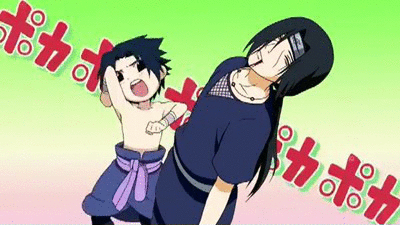 Annoying Young Sasuke Uchiha Punching GIF