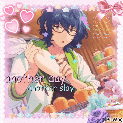 Another Day Another Slay Is Written On A Picture Of A Person GIF