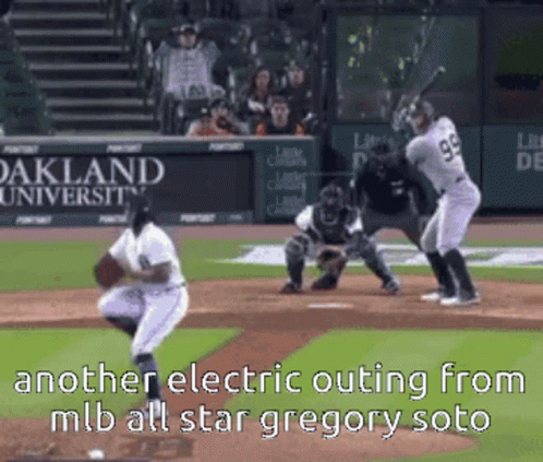 Another Electric Outing From Mlb All Star Gregory Soto In A Baseball Game GIF