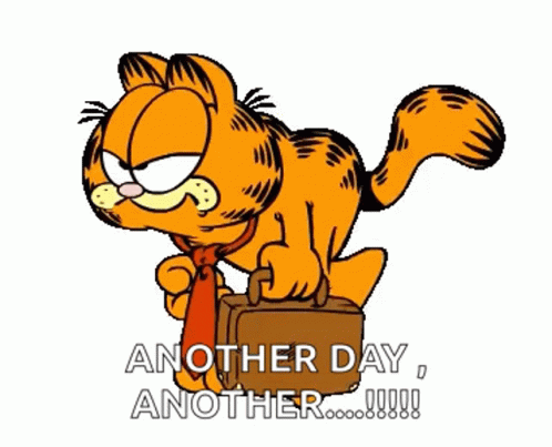 Another Monday Garfield Going To Work GIF