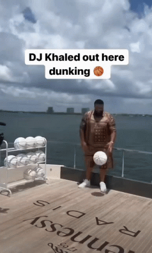 Another One Dj Khaled Dunking In Sea GIF