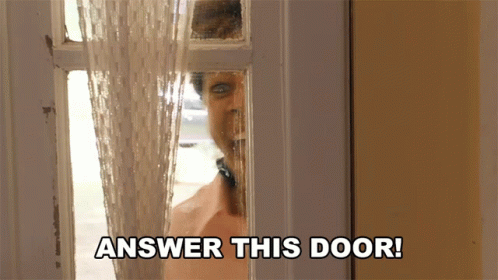 Answer And Open The Door GIF