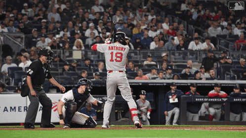 Anthony 19 Is Getting Ready To Swing At A Baseball GIF