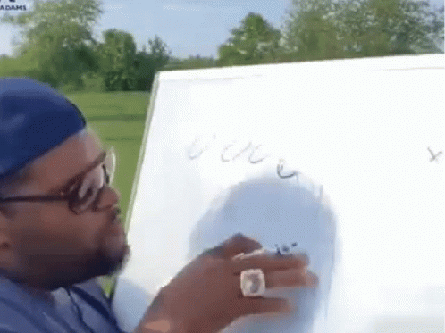 Anthony Adams Explaining Board Illustration GIF
