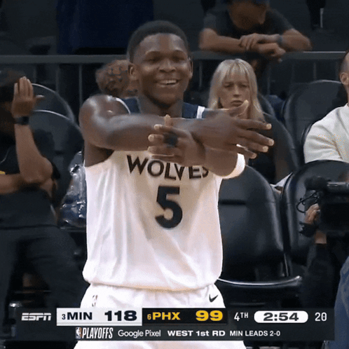 Anthony Edwards Being Zesty Moves GIF