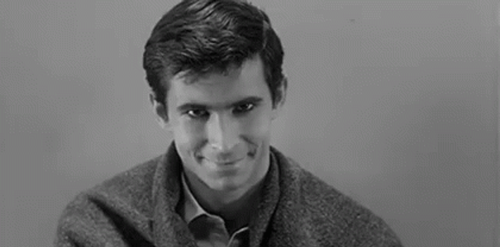 Anthony PerkinsIconic Psycho Smile GIF