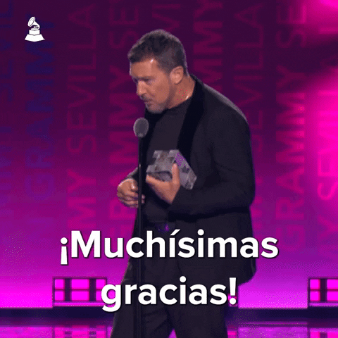 Antonio Banderas Awarding Speech Thankful GIF