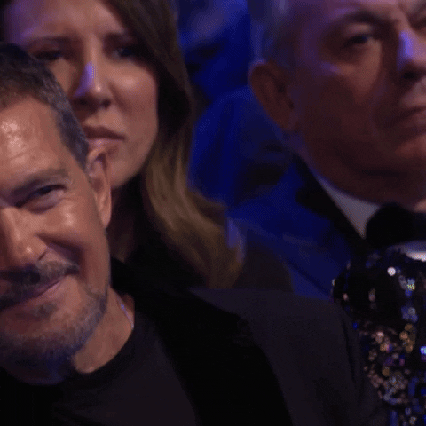 Antonio Banderas Coy Smile Awards Night GIF