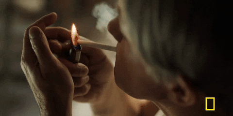 Antonio Banderas Lighting Smoke GIF