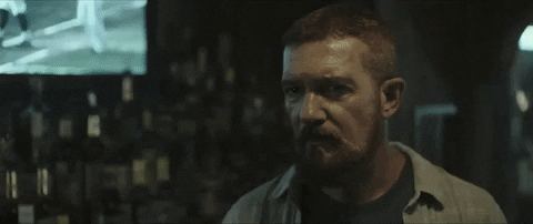 Antonio Banderas Piercing Gaze Drawing Gun GIF