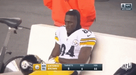 Antonio Brown Bench Football GIF
