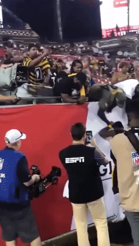 Antonio Brown Handshake Fans GIF