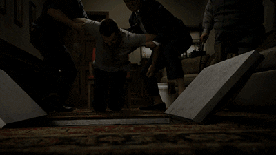 Antony Starr Lucas Hood Hanging From Truck GIF