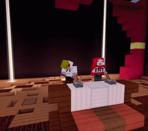 Anvil Strike On Minecraft GIF