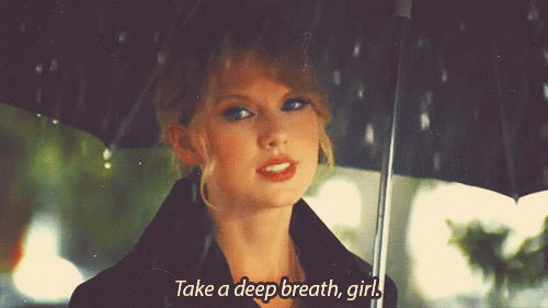Taylor Swift Under Umbrella Anxiety Breathing GIF