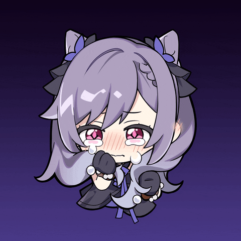 Anxious Chibi Keqing Genshin Impact GIF