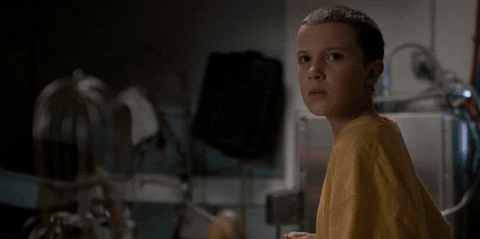 Anxious Eleven Startled Stranger Things GIF