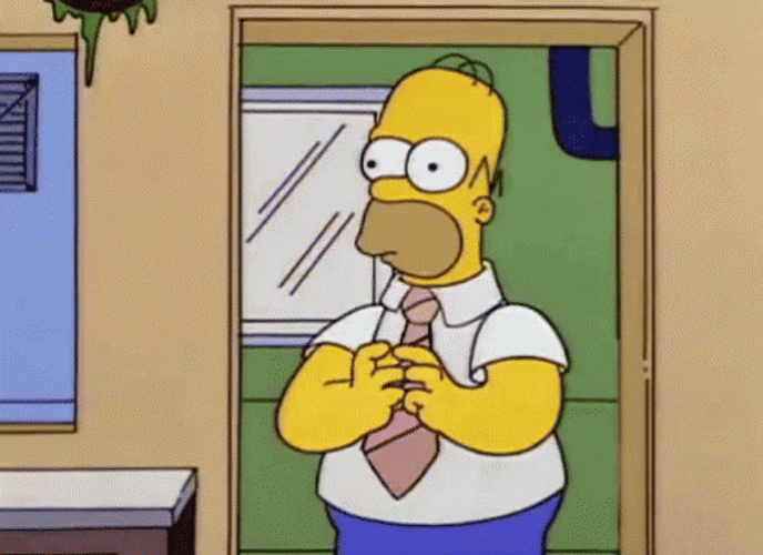 Anxious Finger Twitch Nervous Homer Simpson GIF