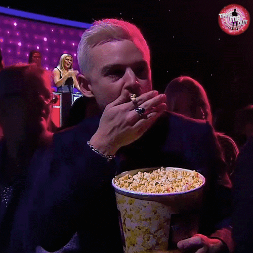 Anxious Man Eating Popcorn Meme GIF
