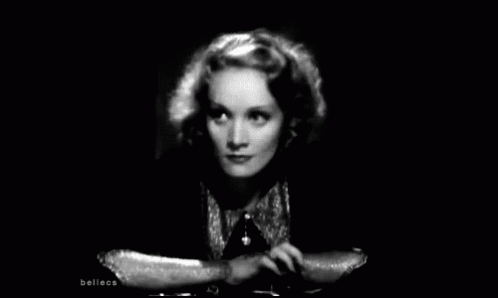 Anxious Marlene Dietrich Looking Away GIF