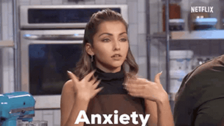 Anxious Panic Attack Caryanne Hand Fan Reaction GIF