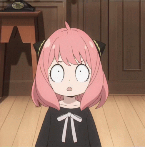 Anya Forger Startled Image Compilation GIF