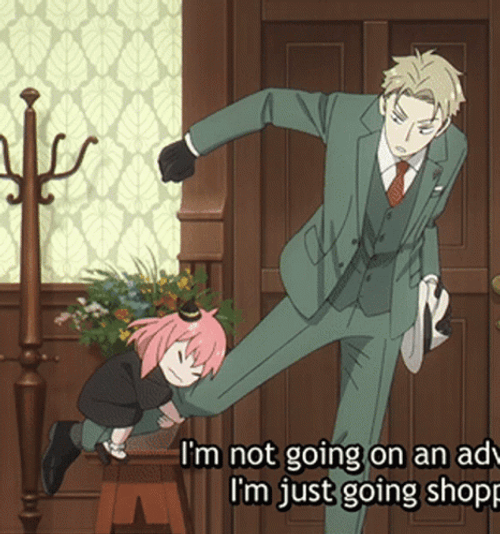 Anya Folger Clinging To Father Loid Forger GIF