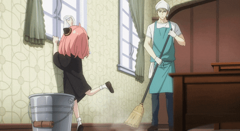 Mischievous Anya Forger Causing Trouble GIF