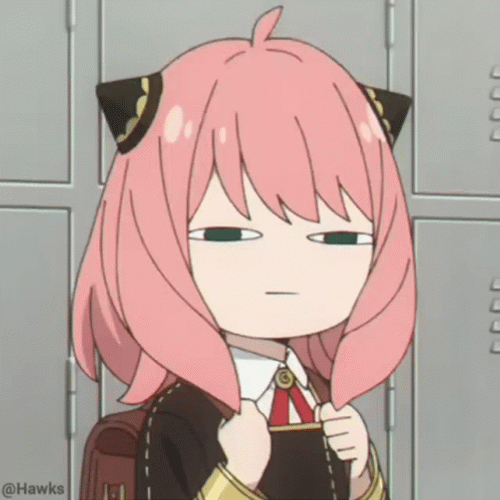 Anya Forger Fierce Gaze Disappointed Reaction GIF