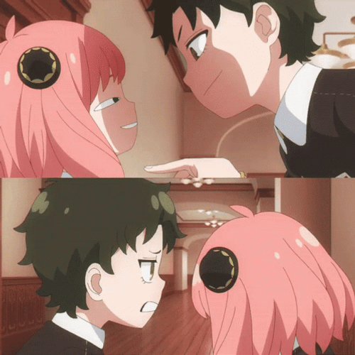 Anya Forger Split Screen Punch GIF