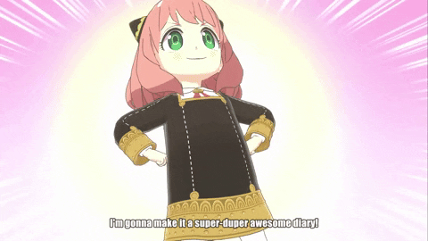 Anya Forger Super Duper Diary GIF