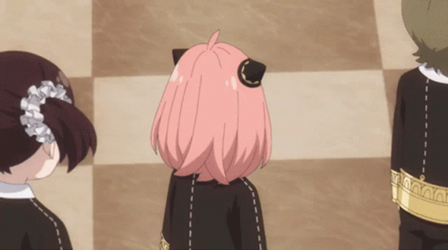 Anya Forger Turning Around Salute Okey Dokey GIF